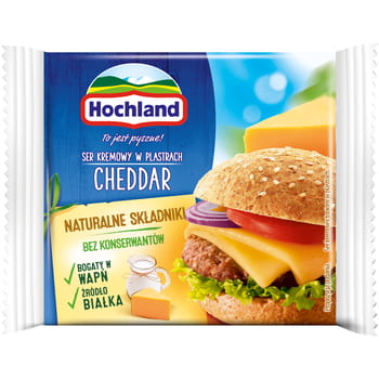 Frischkäse geschmolzen in Scheiben Cheddar Hochland 130g