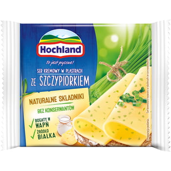 Frischkäse in Scheiben geschmolzen mit Schnittlauch Hochland 130g