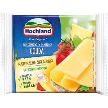 Frischkäse geschmolzen in Scheiben Gouda Hochland 130g