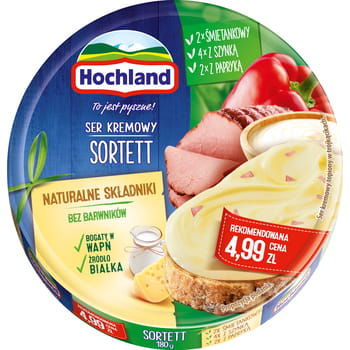 Frischkäse in Dreiecken geschmolzen Sortett Hochland 180g