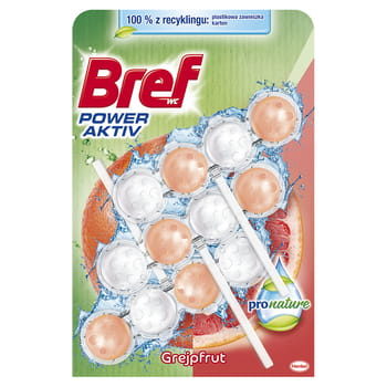 Toilettenblock Bref Power Aktiv ProNature Grapefruit 3x50g