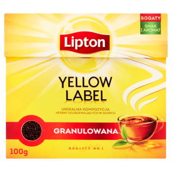 Yellow Label schwarzer granulierter Tee Lipton 100g