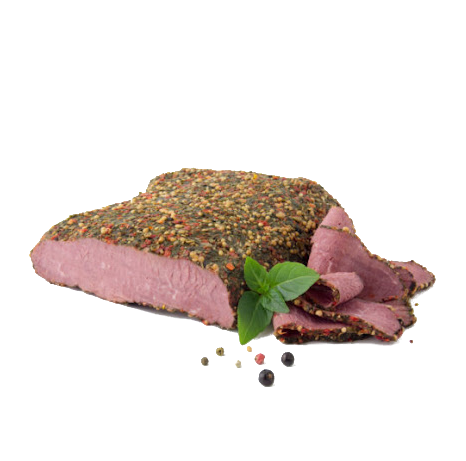 Nach Gewicht: Pastrami Premium Łuków (Scheiben ca. 90g)