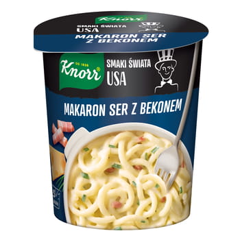 Gericht Pasta mit Käsesauce und geräuchertem Speck Knorr 71g