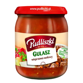 Schweine- und Rindergulasch Pudliszki 500g