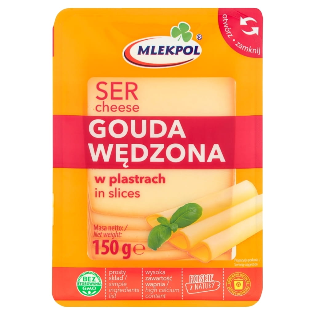 Gouda geräucherte Käsescheiben Mlekpol 150g