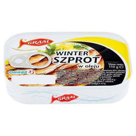 Geräucherte Sprotte in Öl Winter Graal 110g