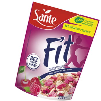 Flakes Fit Erdbeer-Himbeer-Kirsche Sante 225g