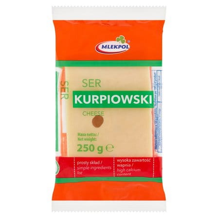 Kurpiowski Mlekpol gelber Käse im Stück 250g