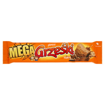 Grześki Mega Toffee Wafer mit Toffeecreme in Milchschokolade 48g