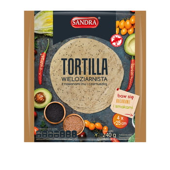 Mehrkorn-Tortilla mit Flachs und Nigella Sandra 4 Stk. 240g