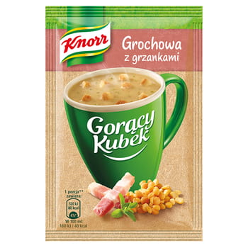 Heiße Tasse Erbsensuppe mit Croutons Knorr 21g