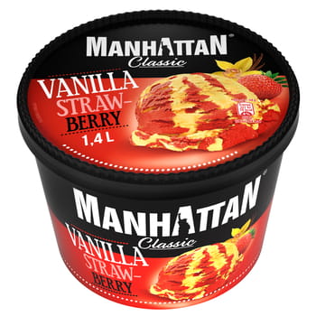 Manhattan Vanille-Erdbeer-Eis 1,4l