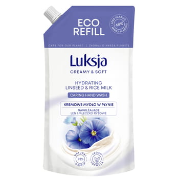 Flüssigseife Luksja Creamy&Soft aus Leinen und Reismilch 400 ml