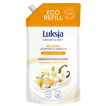 Flüssigseife Luksja Creamy&Soft Jasmin und Vanille, Nachfüllung 900 ml