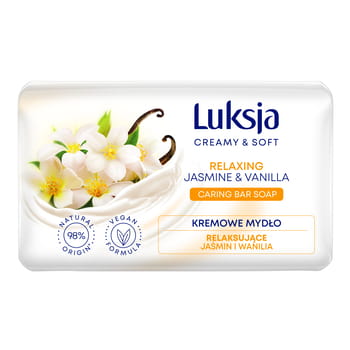 Luksja Creamy&Soft Seifenstück mit Jasmin und Vanille, 90 g