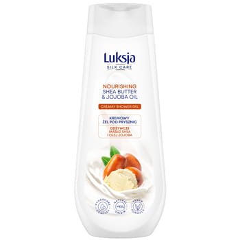 Cremiges Duschgel Luksja Silk Care Sheabutter und Jojobaöl 500 ml