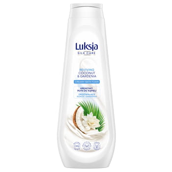 Luksja Silk Care cremiges Schaumbad Kokosnuss und Gardenie 900 ml