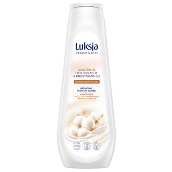 Badeschaum Luksja Creamy&Soft aus Baumwollmilch und Provitamin B5 900 ml