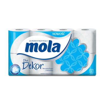 Mola Decor 2-lagiges Toilettenpapier, 8 Rollen