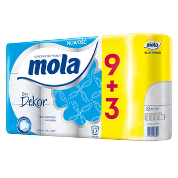 Mola Blue Decor Toilettenpapier 12 Rollen