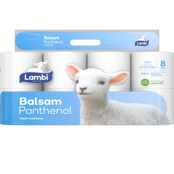 Toilettenpapier 3-lagig Lambi Balsam Panthenol 8 Rollen