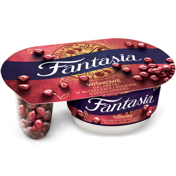 Fantasia Cremiger Joghurt mit Kirschgelees in glänzender Schokolade, 105 g