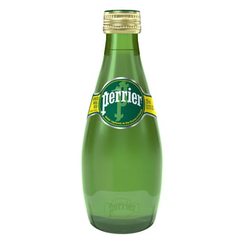 Perrier Mineralwasser mit Kohlensäure 0,33 l in einer Glasflasche