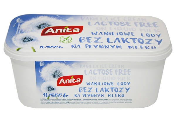 Anita laktosefreies Vanilleeis 1l