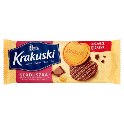 Krakuski-Herzen in Milchschokolade 171g