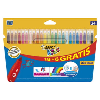 Markerbox 18+6 BIC Kids® Kid Couleur