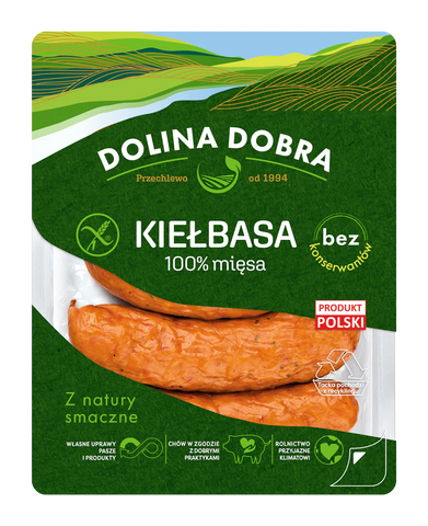 100 % Fleischwurst ohne Konservierungsstoffe Dolina Dobra 400g