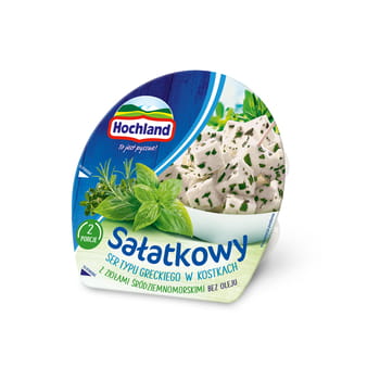 Griechischer Salatkäse in Würfelform mit Kräutern Hochland 135g