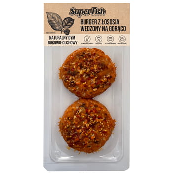 Räucherlachs-Burger mit Pfeffergewürz Superfish 170g