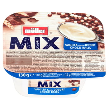 Müller Vanillejoghurt mit Schokokugeln 130g