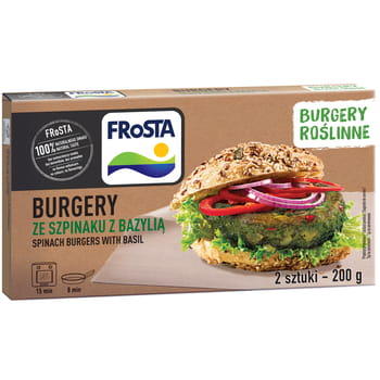 Gefrorene Spinatburger mit Basilikum Frosta 2x100g