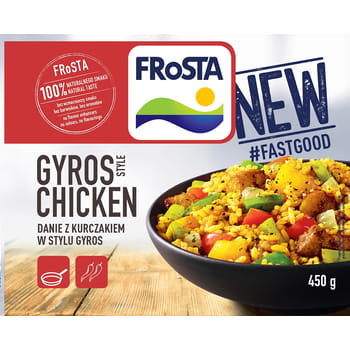 Gefrorenes Gericht mit Hähnchen-Gyros-Art Frosta 450g