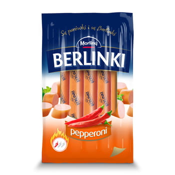 Berlinki Peperoni Morliny Würstchen 250g