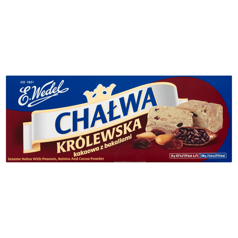 Royal Halva mit Kakao und Trockenfrüchten E. Wedel 250g