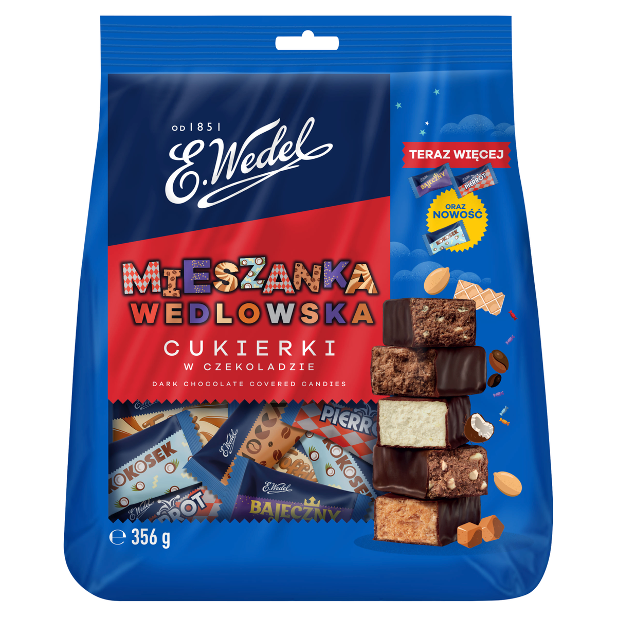 Wedel Mix Bonbons in dunkler Schokolade E. Wedel 356 g