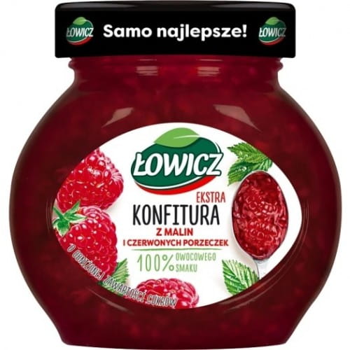 Extra-Marmelade aus Himbeeren und roten Johannisbeeren Łowicz 240g