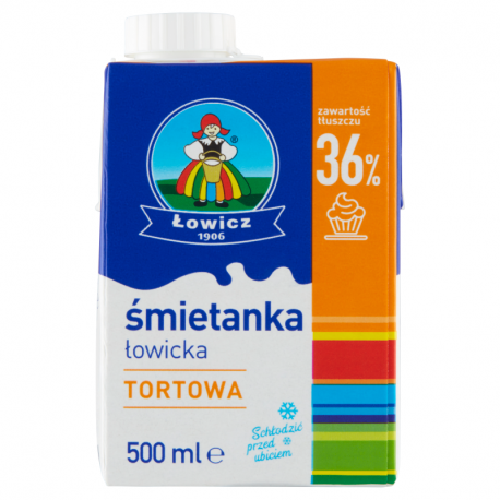 Sahne 36% Łowicka UHT Łowicz 500g