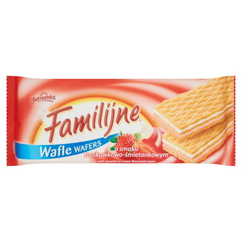 Familienwaffeln mit Erdbeer- und Sahnegeschmack 180g