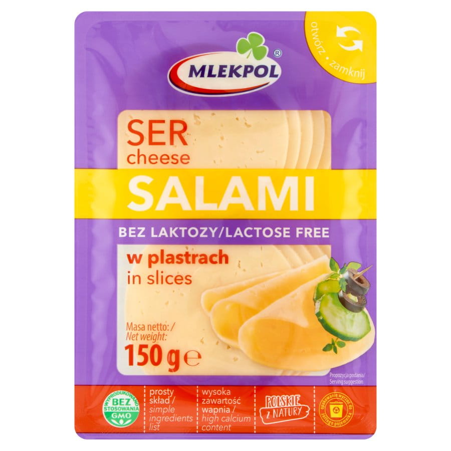 Salamikäse ohne Laktose Mlekpol 150g