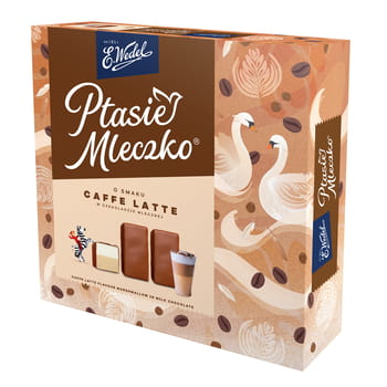 Ptasie Mleczko Caffe Latte in Milchschokolade E. Wedel 340g