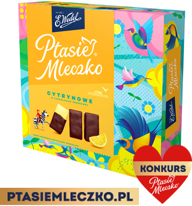 Ptasie Mleczko Zitrone in Zartbitterschokolade E. Wedel 340g