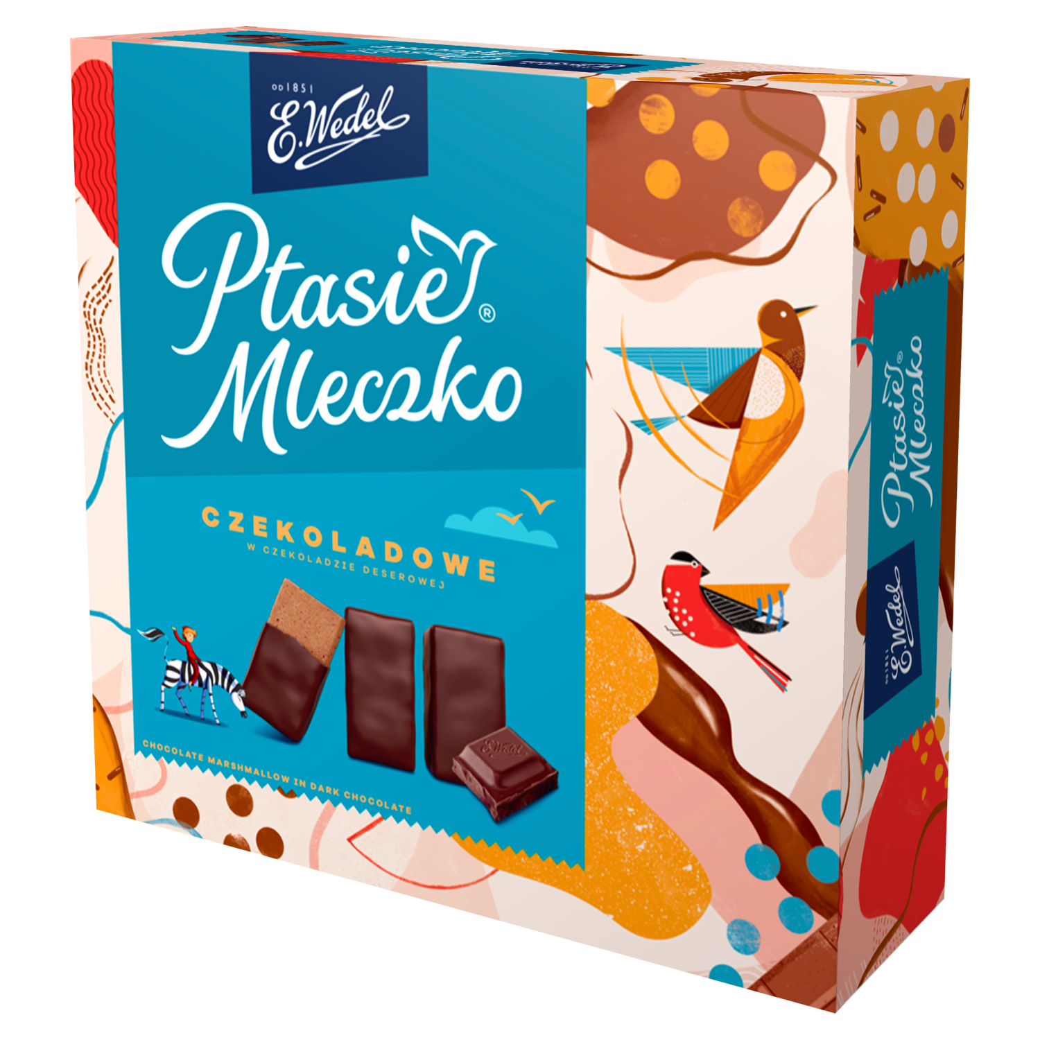 Ptasie Mleczko Schokolade in dunkler Schokolade E. Wedel 340g