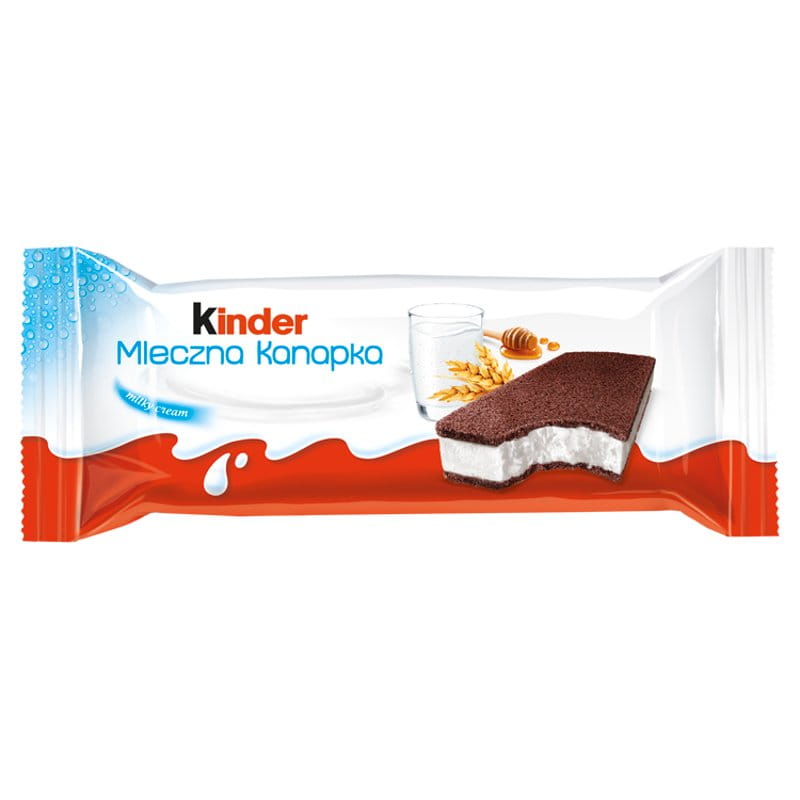 Biskuitkuchen mit Milchfüllung Kinder Mleczna Sandwich 28g