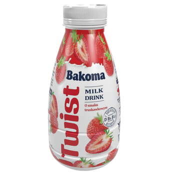 Milch mit Erdbeergeschmack Twist Milk Drink Bakoma 380g