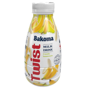 Milch mit Bananengeschmack Twist Milk Drink Bakoma 380g